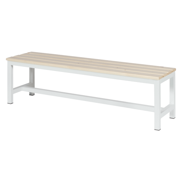 Пейка за съблекалня Carmen 150-1 - 150x40.5x42.5 см - бяла