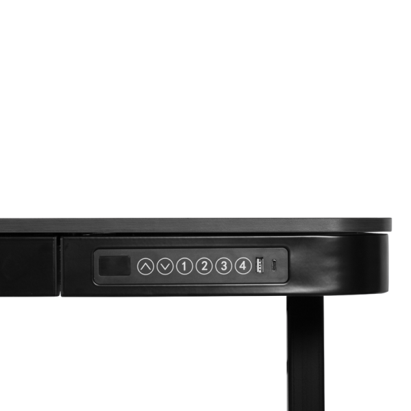 Ергономично регулируемо бюро Carmen CR-118 E - 150 см - черно