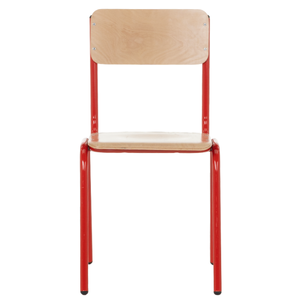 Посетителски стол TASK H - бук-червен