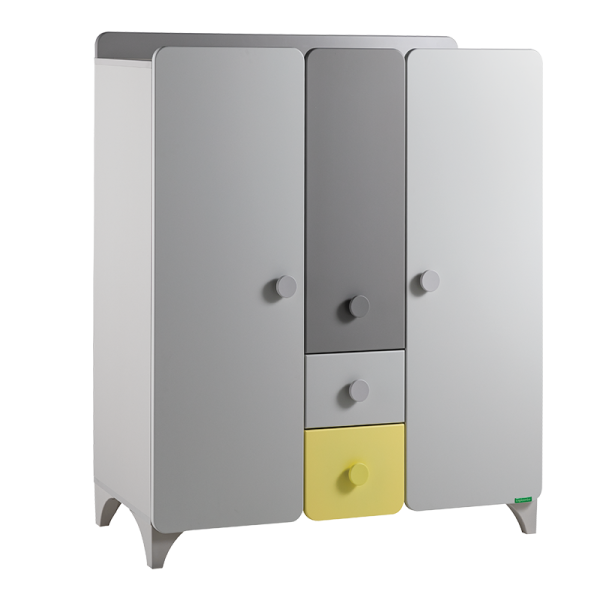 Трикрилен детски гардероб MINIA 124x46x142 см