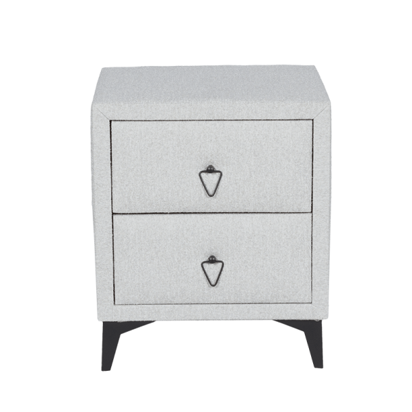 Нощно шкафче за спалня KOLAJEN LINEN - сив 02