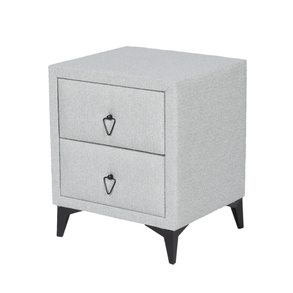 Нощно шкафче за спалня KOLAJEN LINEN - сив 02