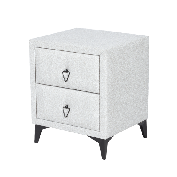 Нощно шкафче за спалня KOLAJEN LINEN - сив 02