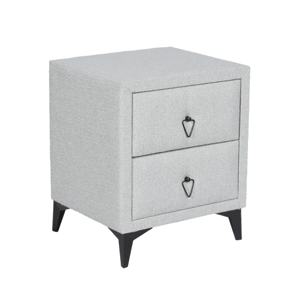 Нощно шкафче за спалня KOLAJEN LINEN - сив 02