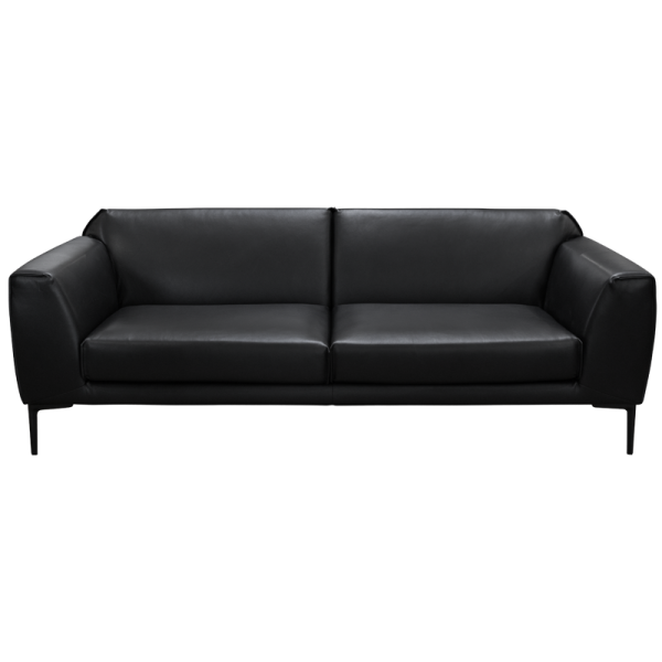 Кожен диван - тройка RONDE LUX - черен