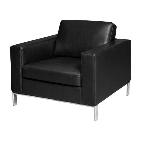 Кожен фотьойл STEGE LUX - черен