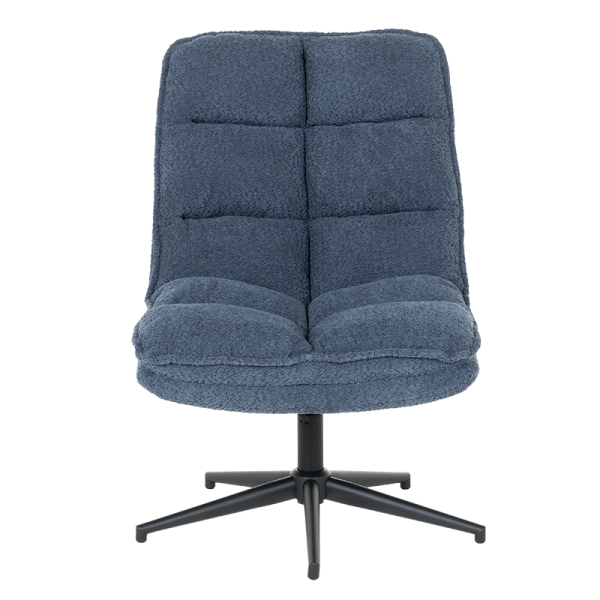 Кресло с табуретка JANET - синьо