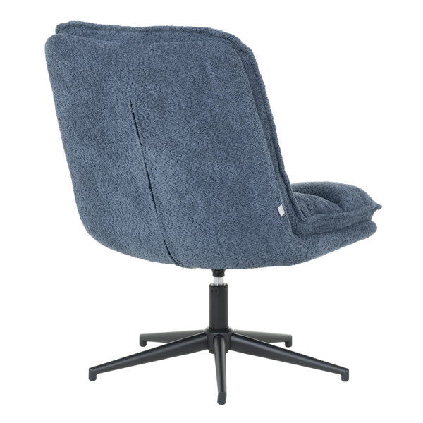 Кресло с табуретка JANET - синьо