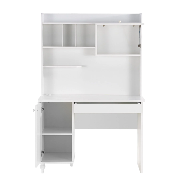 Детско бюро с етажерка NIL - бяло