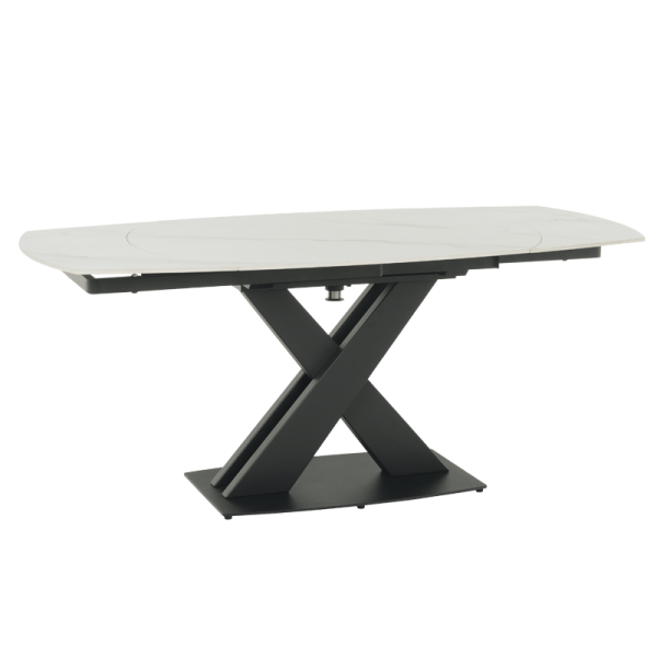 Разтегателна трапезна маса KARLINO - бяла