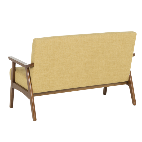 Двуместно канапе PABLO - орех / жълто