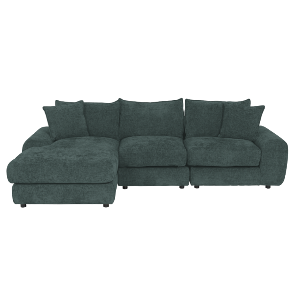 Ъглов диван INONGO ляв - аквамарин