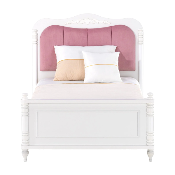 Детско легло NIL 100x200 бял – розов/ комфорт и стил