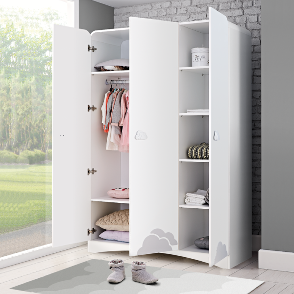 Трикрилен детски гардероб PORI