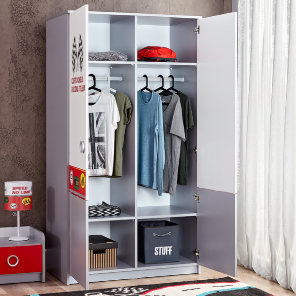 Двукрилен детски гардероб TURBO CAP 2