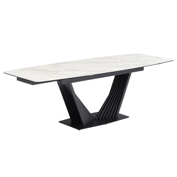 Разтегателна трапезна маса LEGNICA - бяла