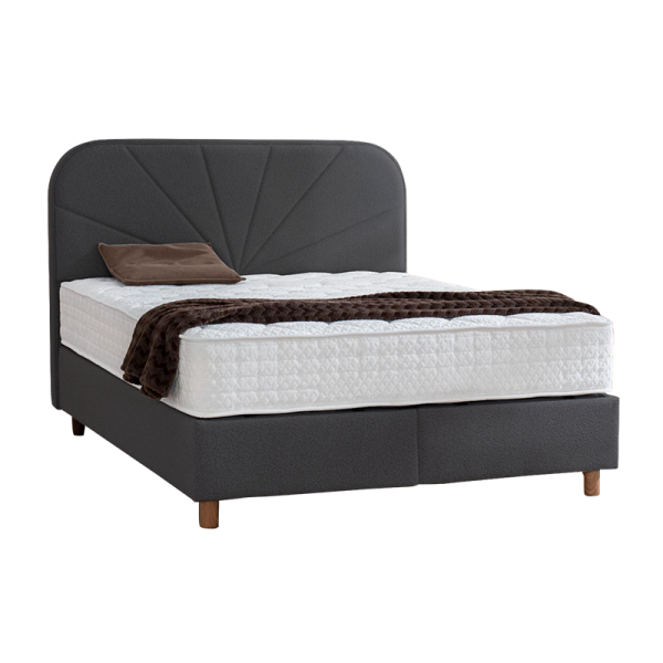 Тапицирана спалня с матрак DELUX PREMIUM 160 x 200 - антрацит