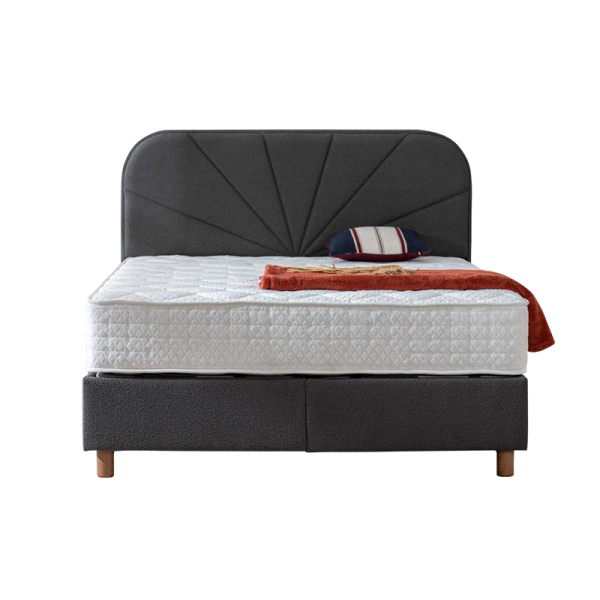 Тапицирана спалня с матрак DELUX PREMIUM 160 x 200 - антрацит