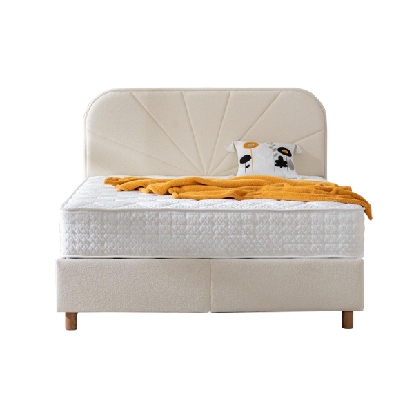 Тапицирана спалня с матрак DELUX PREMIUM 180 x 200 - крем