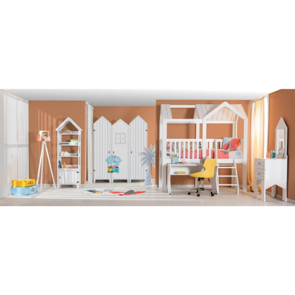 Еднокрилен гардероб ляв MIAMI - бял