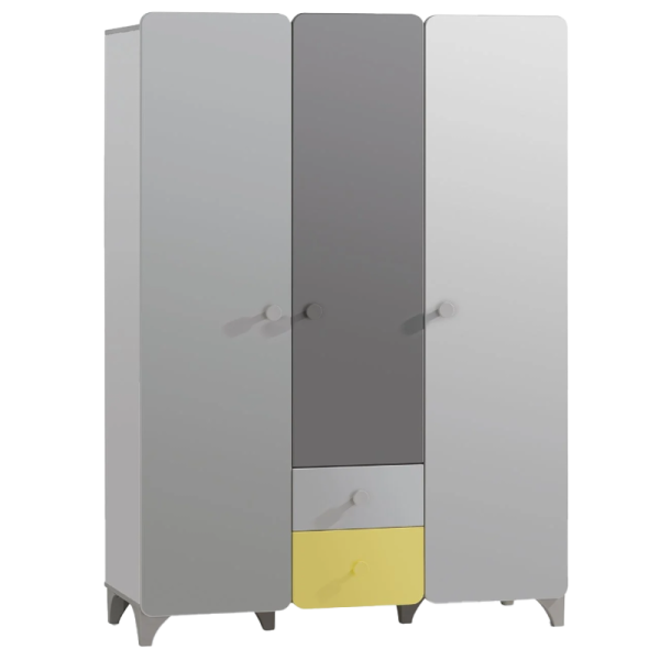 Трикрилен детски гардероб MINIA 143х53х200 см