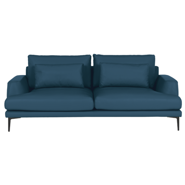 Кожен диван - тройка GRASTEN LUX  - син