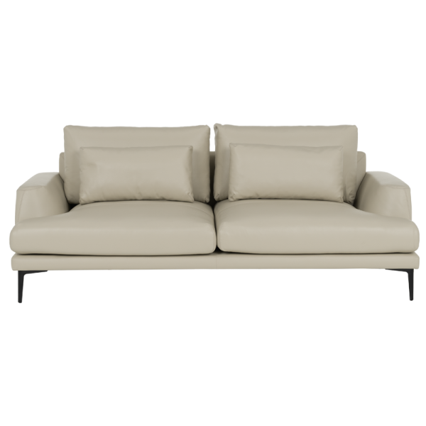 Кожен диван - тройка GRASTEN LUX  - бежов