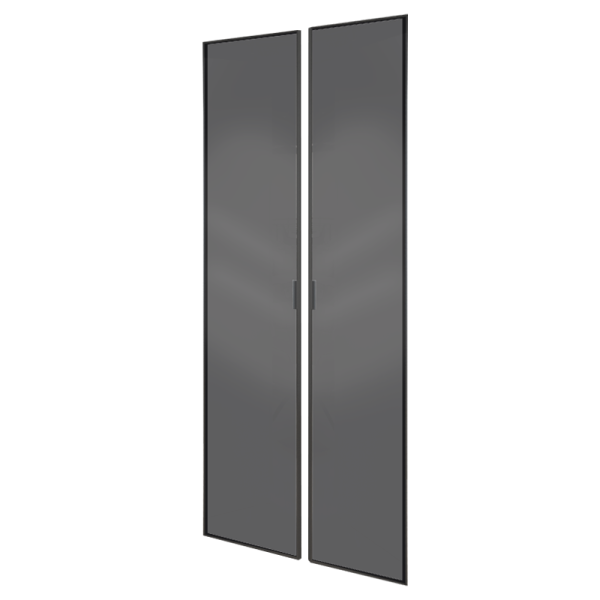 Комплект стъклени врати за двукрилен гардероб YORK - графит
