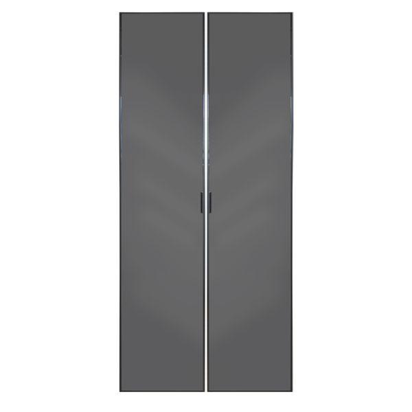 Комплект стъклени врати за двукрилен гардероб YORK - графит