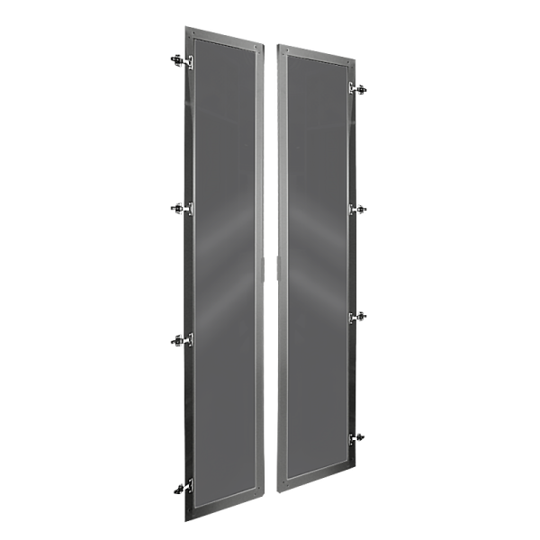 Комплект стъклени врати за двукрилен гардероб YORK - графит