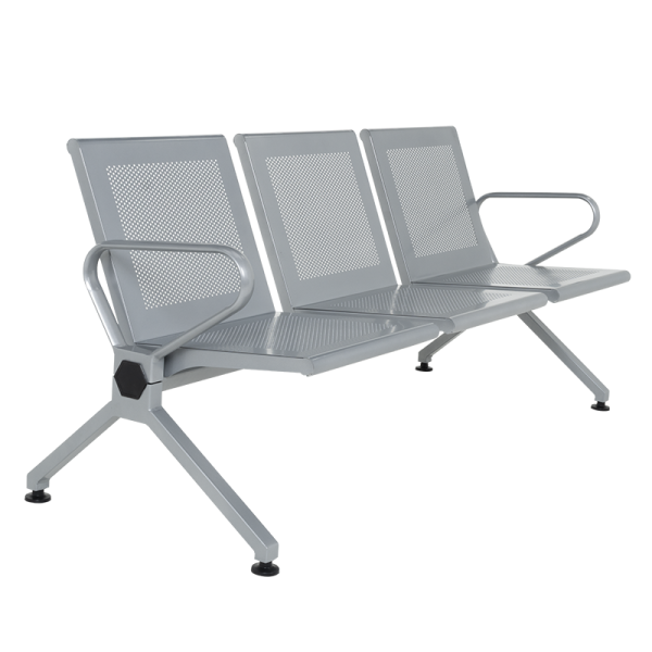 Посетителска пейка с 3 места Carmen CR-1039-3 - сребърна