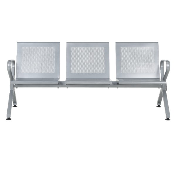 Посетителска пейка с 3 места Carmen CR-1039-3 - сребърна