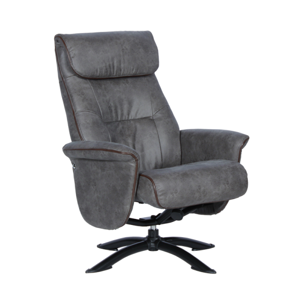 Кресло с табуретка EMA - сиво