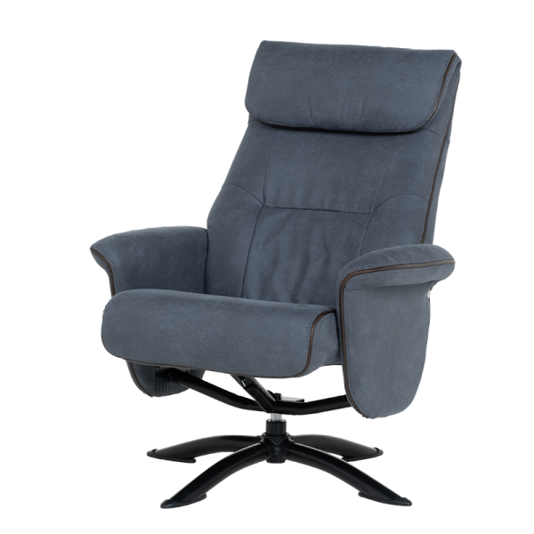 Кресло с табуретка EMA - синьо