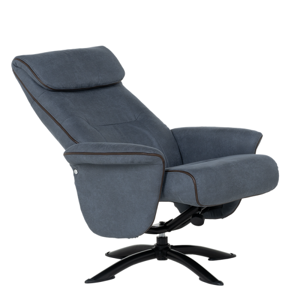 Кресло с табуретка EMA - синьо