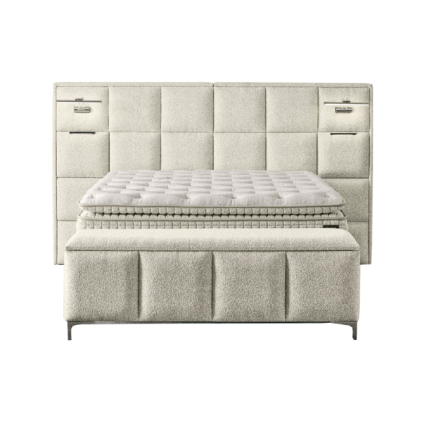 Тапицирана спалня с матрак I SLEEP 160 х 200 - шампанско 318