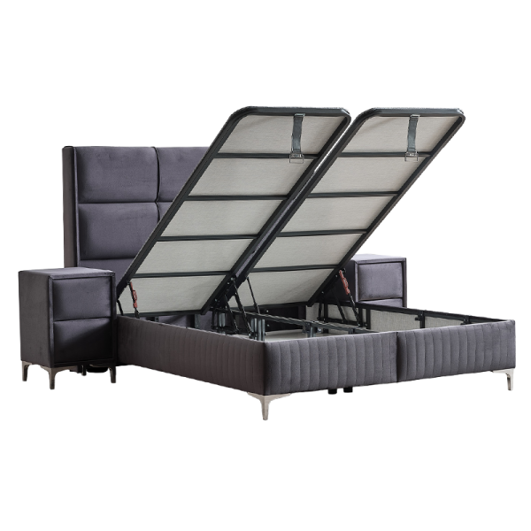 Тапицирана спалня с матрак BELLA 160 x 200 - графит 29