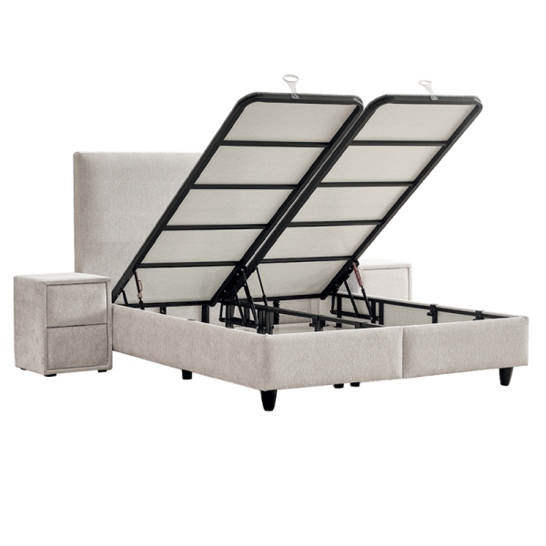 Тапицирана спалня с матрак COMO 160 x 200 - крем AN