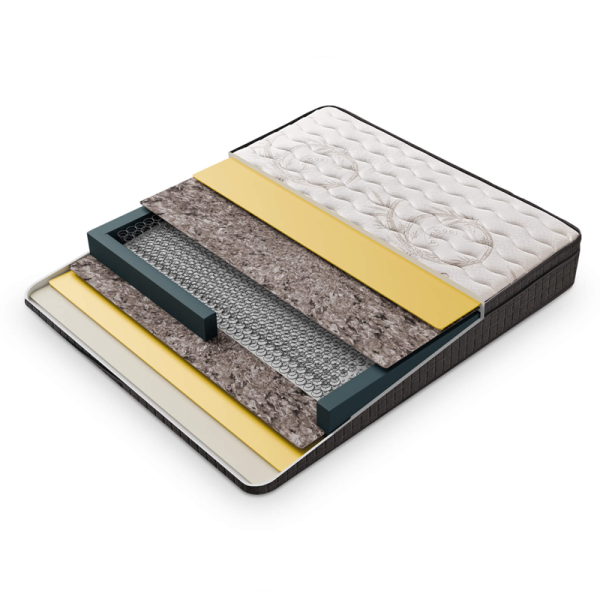 Тапицирана спалня с матрак COMO 160 x 200 - сребърен AN