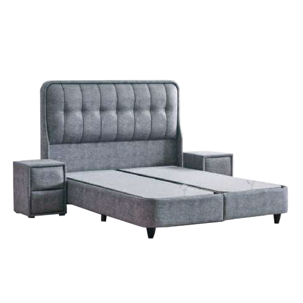 Тапицирана спалня с матрак PICASSO 160 x 200 - графит 501