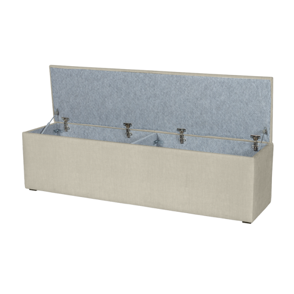 Тапицирана пейка с ракла за спалня PUZZLE 160x200 - крем 01