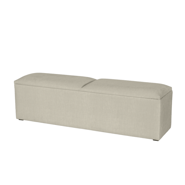 Тапицирана пейка с ракла за спалня PUZZLE 160x200 - крем 01