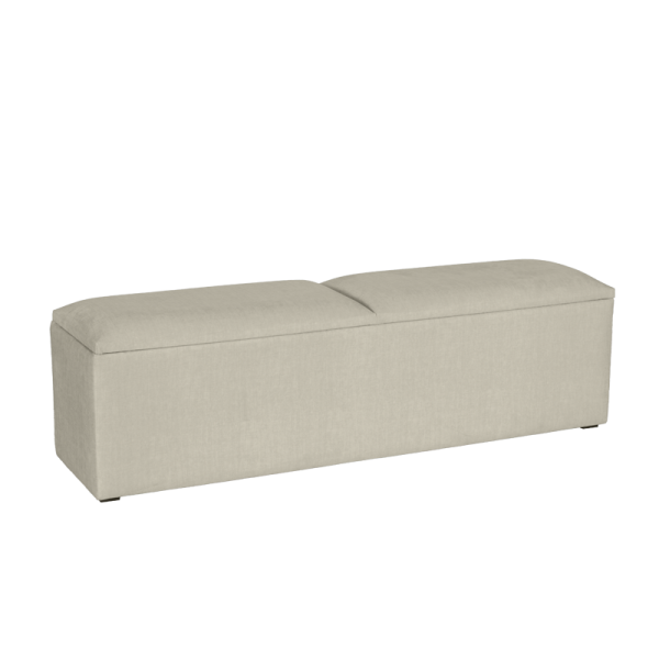 Тапицирана пейка с ракла за спалня PUZZLE 160x200 - крем 01