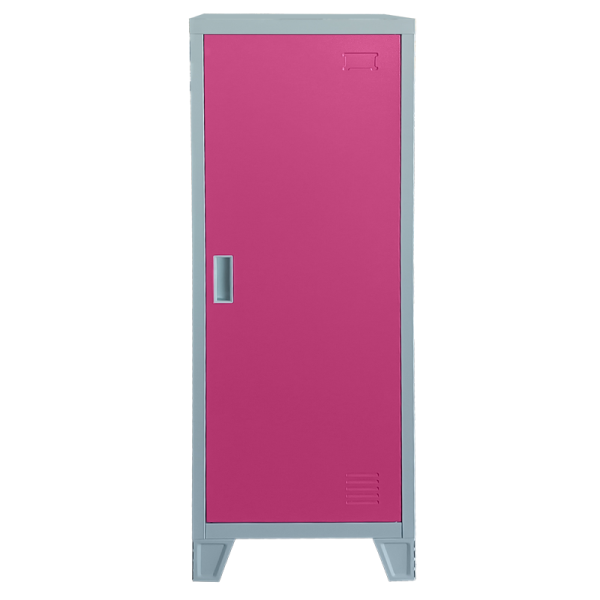 Метален шкаф Carmen CR-1605-1 JZ - сив / розов