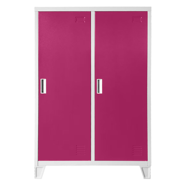 Метален шкаф Carmen CR-1605-2 JZ - сив / розов