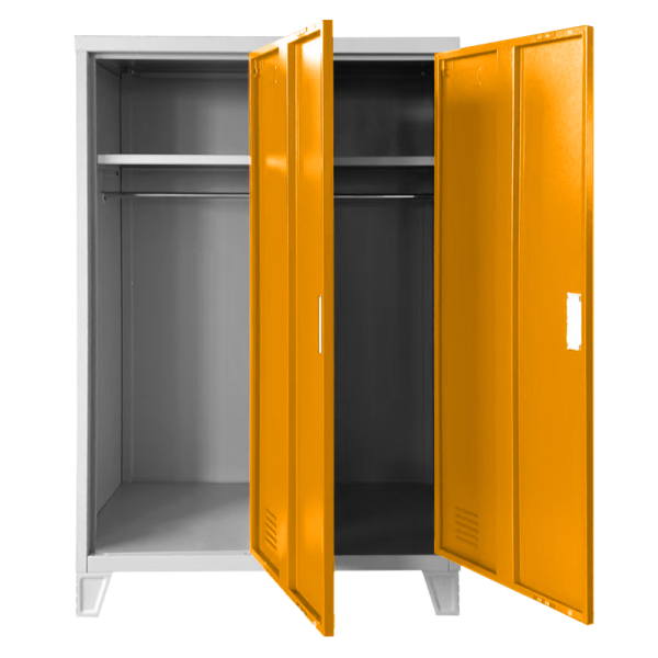 Метален шкаф Carmen CR-1605-2 JZ - сив / оранжев