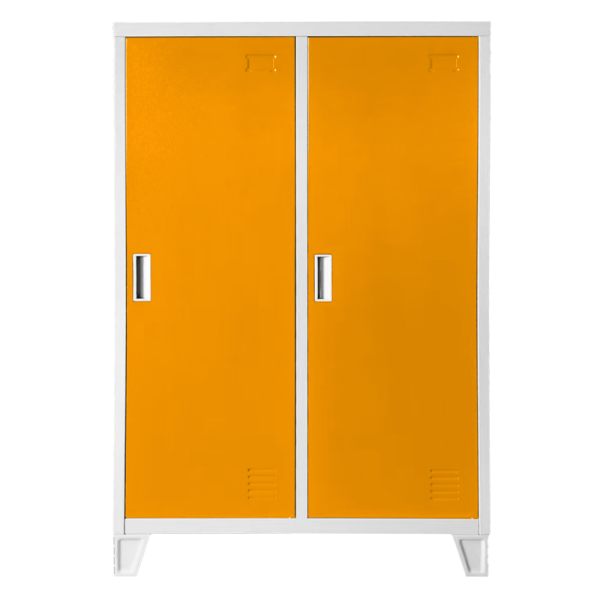 Метален шкаф Carmen CR-1605-2 JZ - сив / оранжев