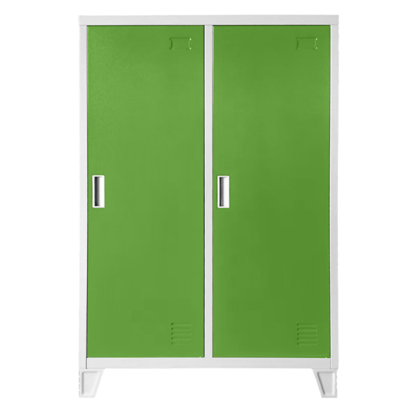 Метален шкаф Carmen CR-1605-2 JZ - сив / зелен