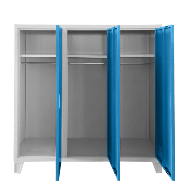 Метален шкаф Carmen CR-1605-3 JZ - сив / син
