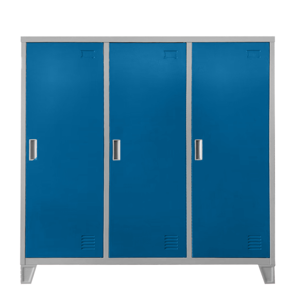 Метален шкаф Carmen CR-1605-3 JZ - сив / син